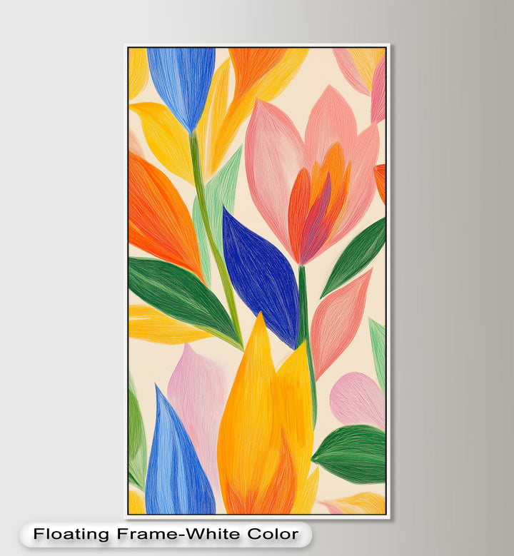 Whimsical Garden – Abstract Botanical Oil Painting