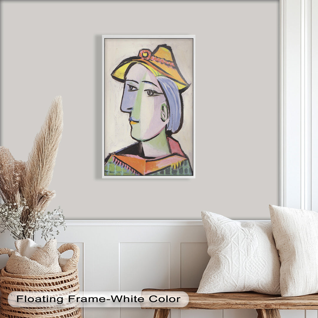 Tranquil Gaze – Picasso-Inspired Side Profile Oil Painting