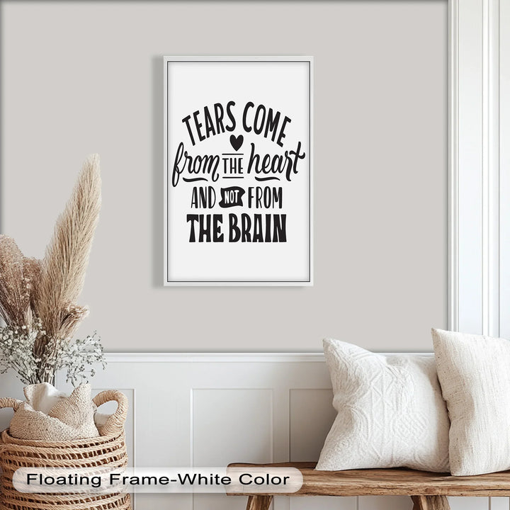 Emotional Quote Oil Painting – “Tears Come from the Heart” Wall Art
