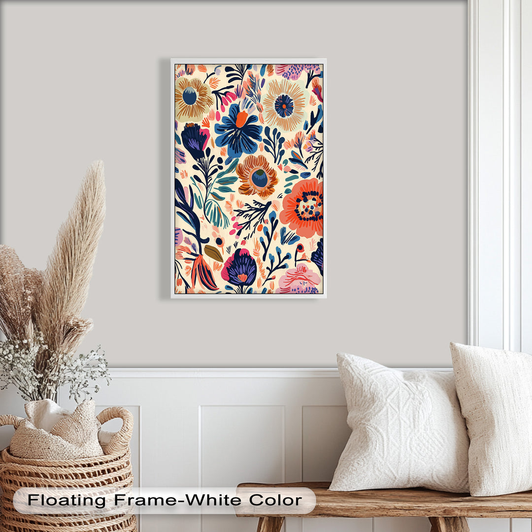 Garden Reverie – Expressive Boho Floral Oil Painting
