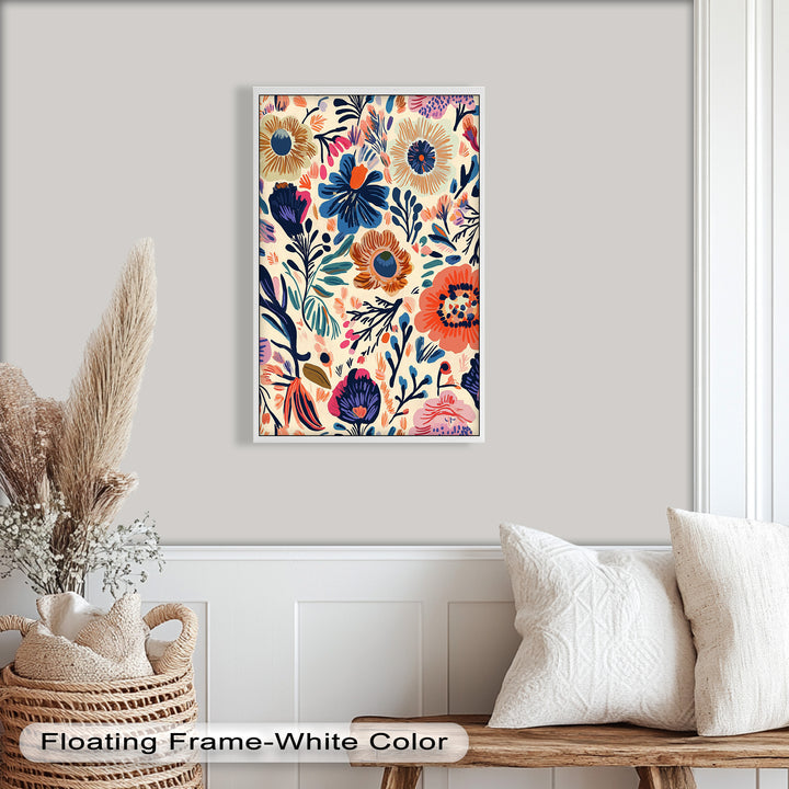 Garden Reverie – Expressive Boho Floral Oil Painting