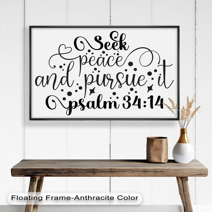Seek Peace and Pursue It – Psalm 34:14 Bible Oil Paintings
