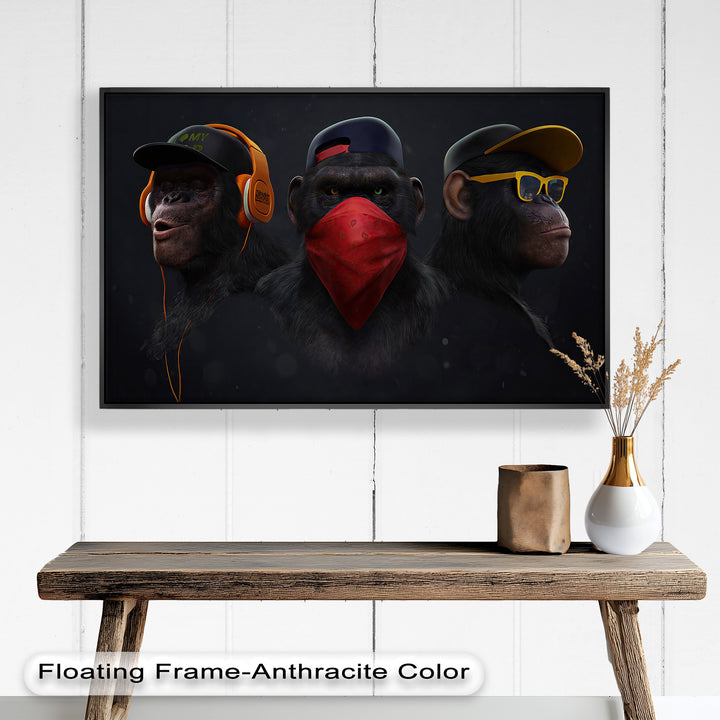Urban Evolution – Streetwise Chimp Collective Banksy Oil Painting