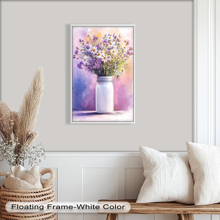 Wildflower Harmony – Sanftes Pastellblumen-Ölgemälde