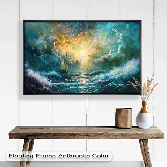 Sunlit Passage – Sailboat Oil Painting - MyPhotoStation