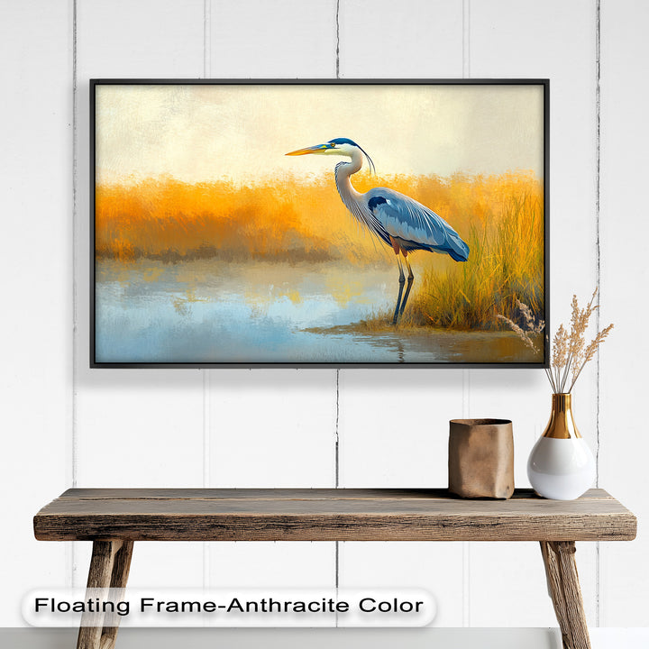 Blue Heron by Autumn Marsh – Animal Oil Painting