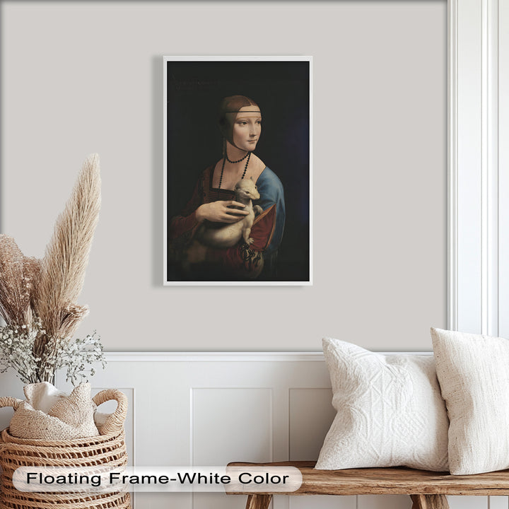 Dame mit Hermelin – Renaissance Portrait Historisches Ölgemälde
