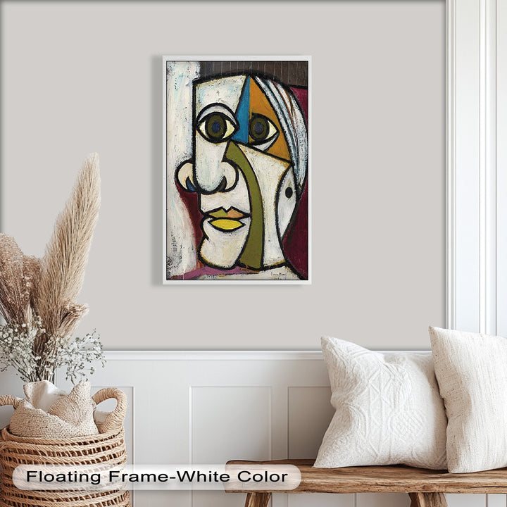 Bold Gaze – Geometric Abstract Portrait Picasso Oil Painting
