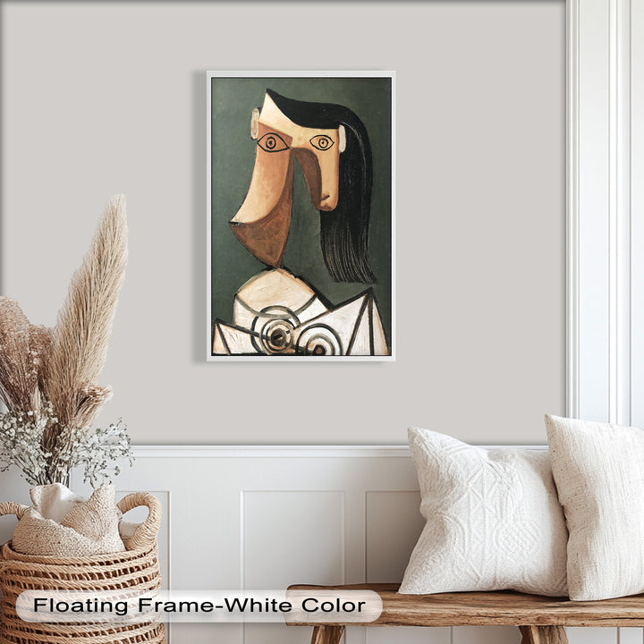 Serene Abstraction – Cubist Female Portrait Oil Painting