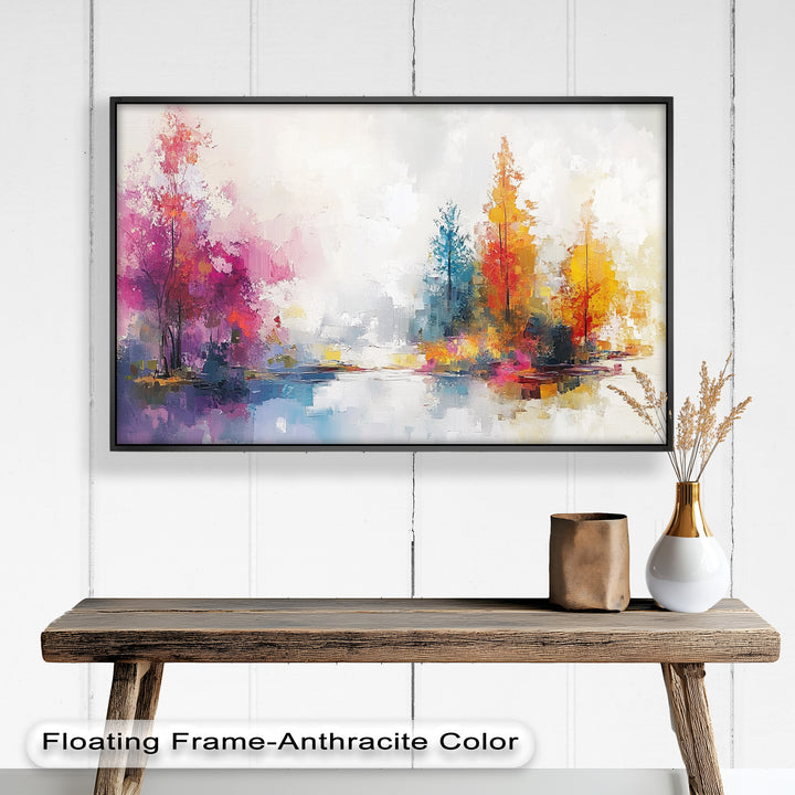 A modern impressionist wall art piece capturing the beauty of nature with expressive brushstrokes, soft blending, and a luminous color palette.