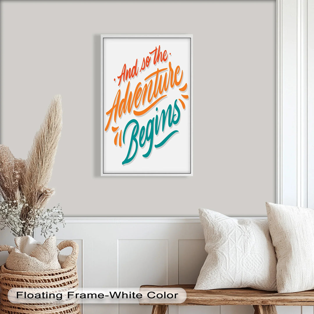 And So the Adventure Begins – Colorful Motivational Oil Painting - MyPhotoStation