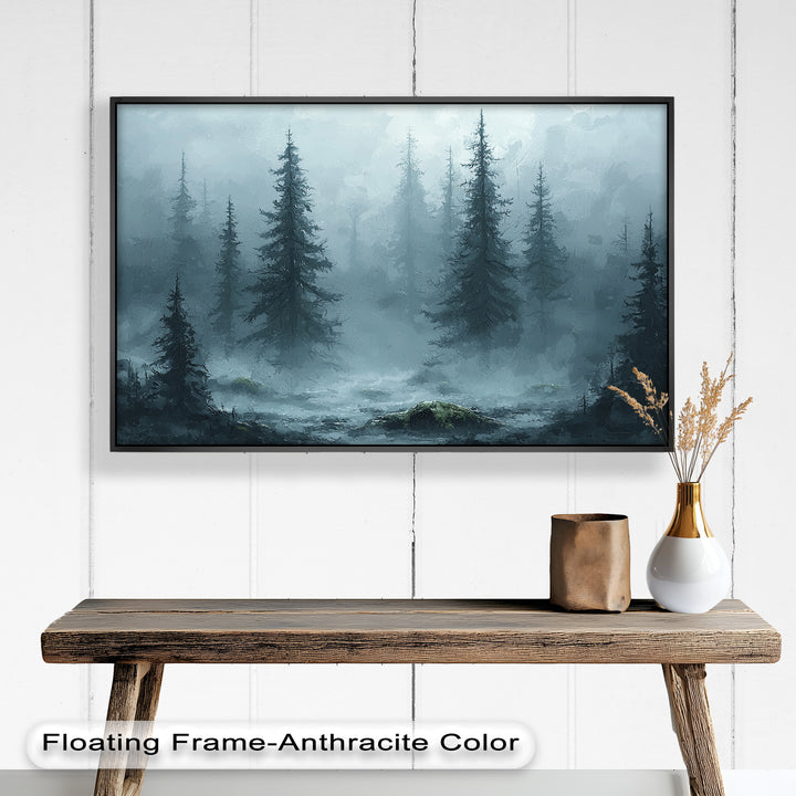 Misty Forest – Tranquil Nature Oil Painting