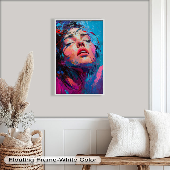 Ecstasy in Color – Vibrant Expressionist Portrait Oil Painting