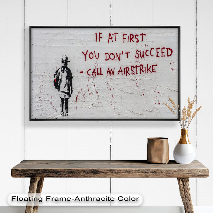 Call an Airstrike – Provocative Banksy Oil Painting