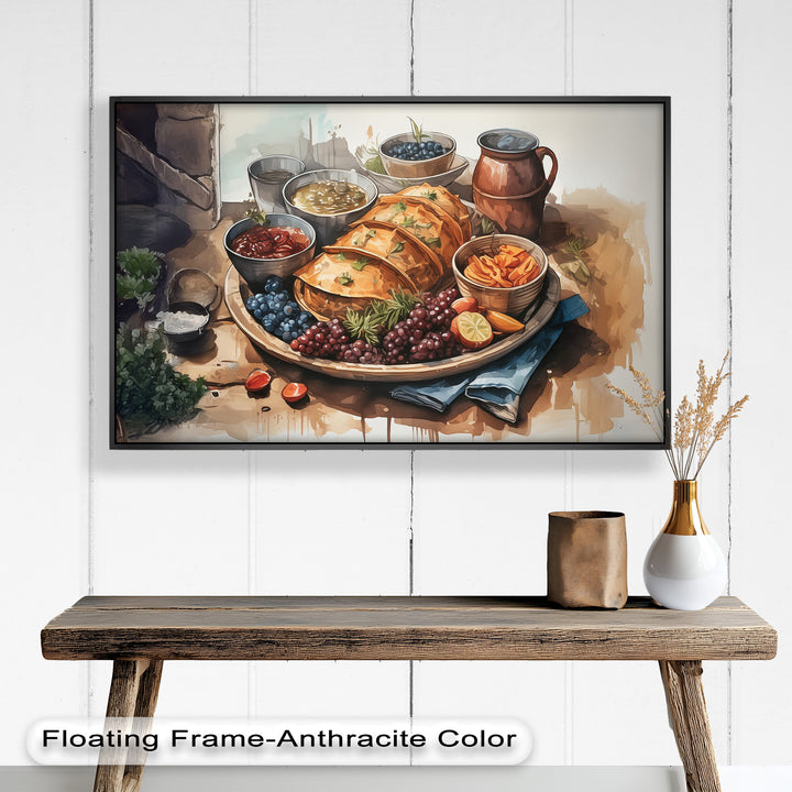 Frisch gebackenes Gebäck und Obststillleben - Food Painting