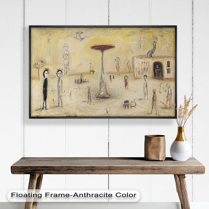 Whispers of the Playground – Dreamlike Surrealist Oil Painting