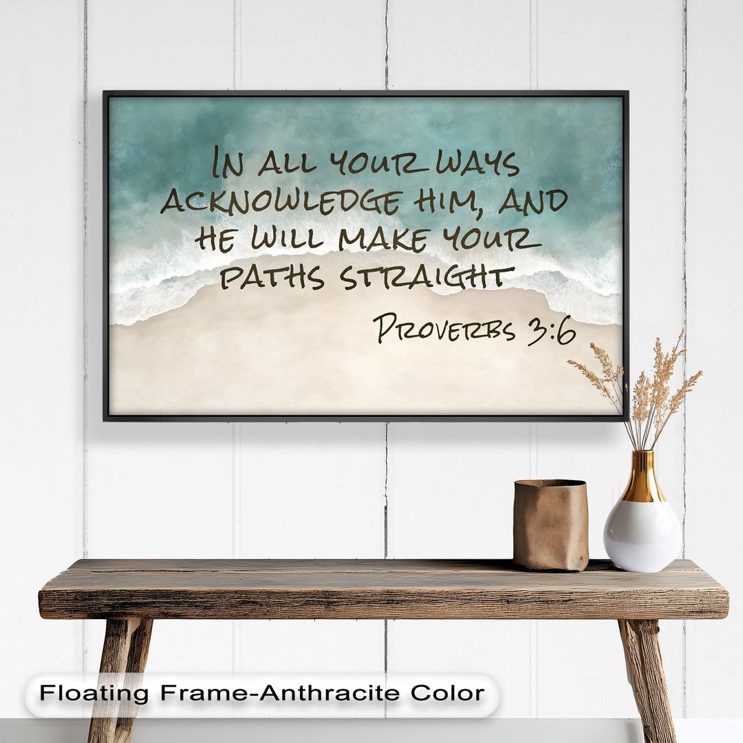 Biblical-themed ocean wave scene reflecting trust in God’s path.
