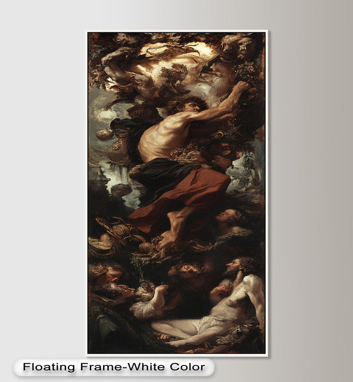 The Titan’s Ascent – Baroque Mythological Oil Painting