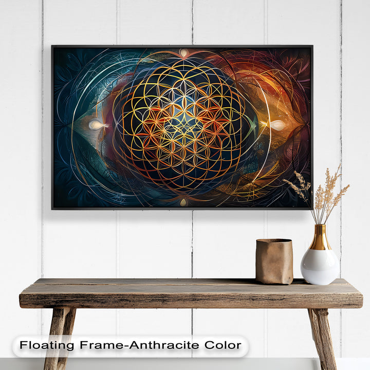 Perfect for modern, spiritual, or bohemian spaces, this artwork brings depth, balance, and celestial beauty to any room.