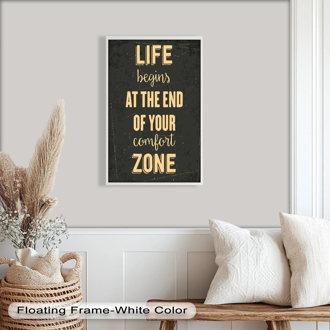Life Begins at the End – Motivational Oil Painting - MyPhotoStation