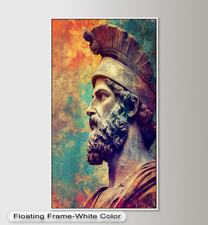 Greek Hero Bust - Mythology Oil Painting