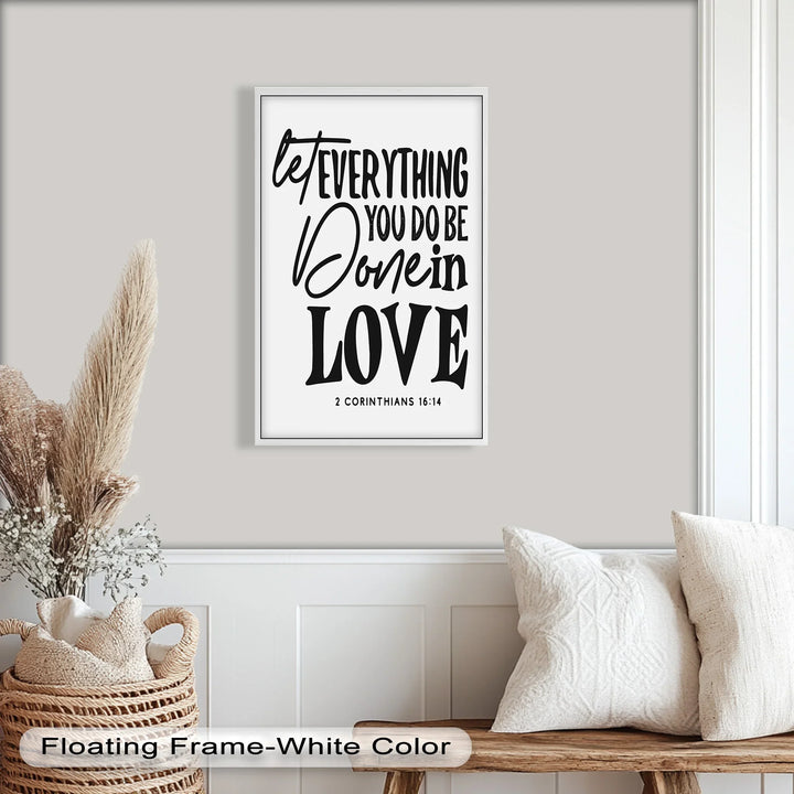 Let Everything Be Done in Love – Scripture Oil Painting - MyPhotoStation