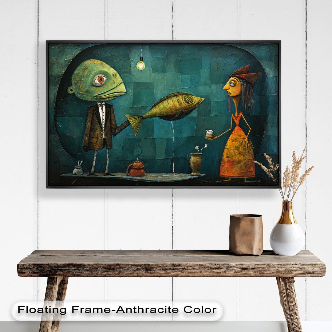 The Offering – Surreal Tea Exchange Picasso Oil Painting