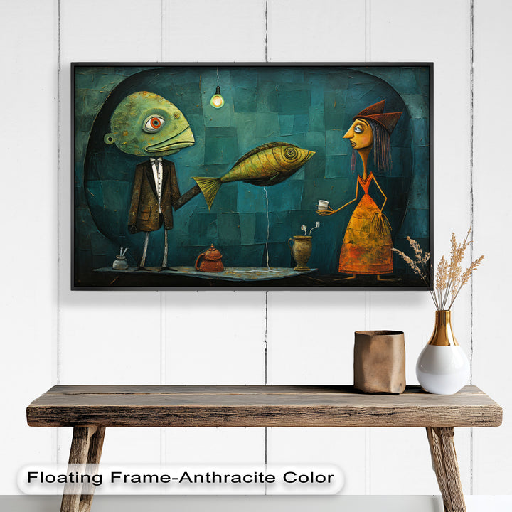 The Offering – Surreal Tea Exchange Picasso Oil Painting