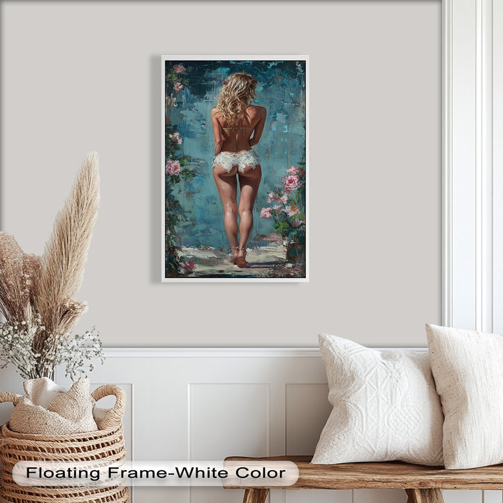 Garden Muse – Romantic Floral Nude Oil Painting