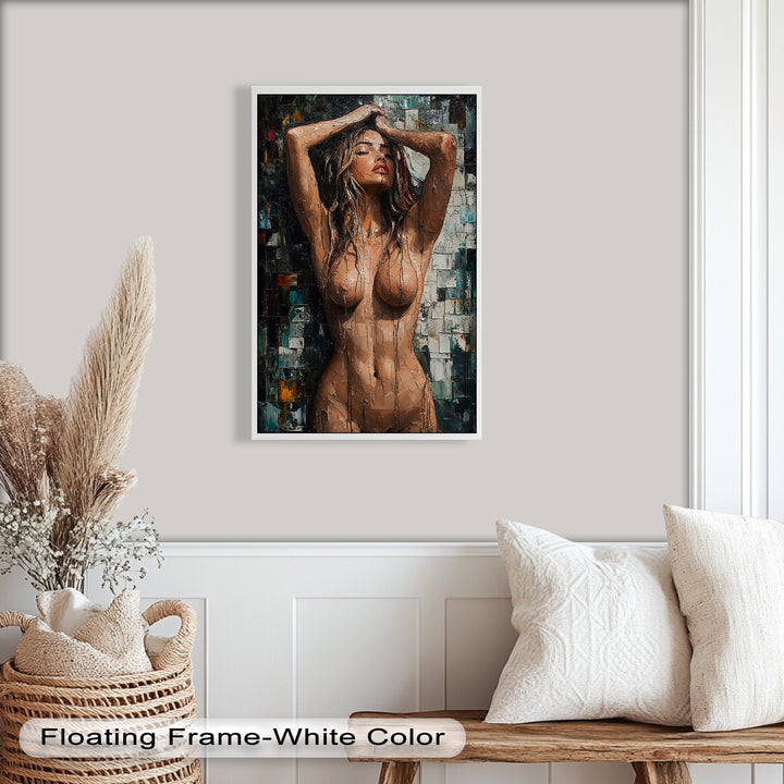 Sensual Mosaic – Abstract Female Nude Oil Painting