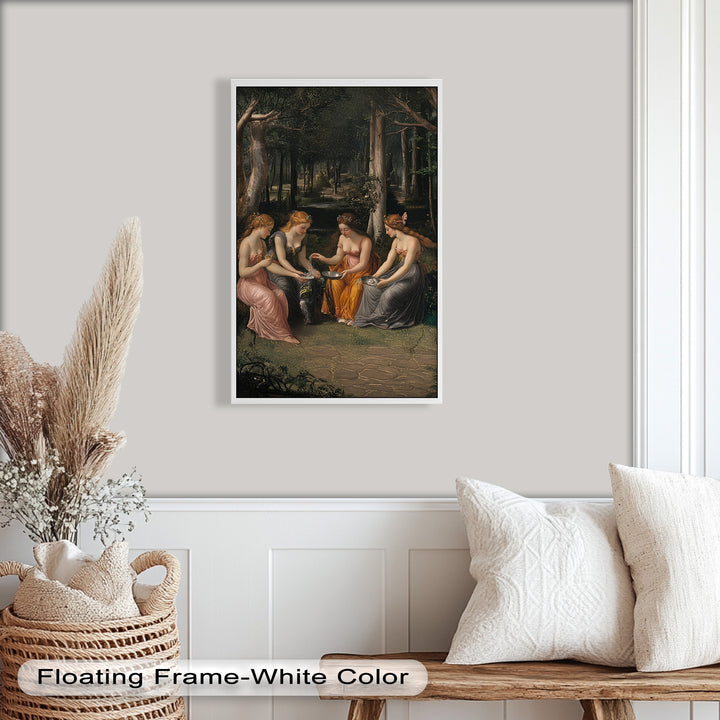 Forest Nymphs at the Spring – Mythical Gathering Oil Painting