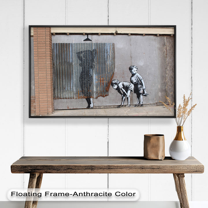 Boys Looking Girl – Banksy Oil Painting