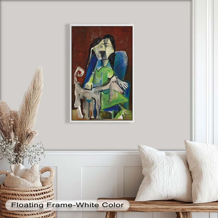 Woman with Afghan Hound – Picasso Oil Painting