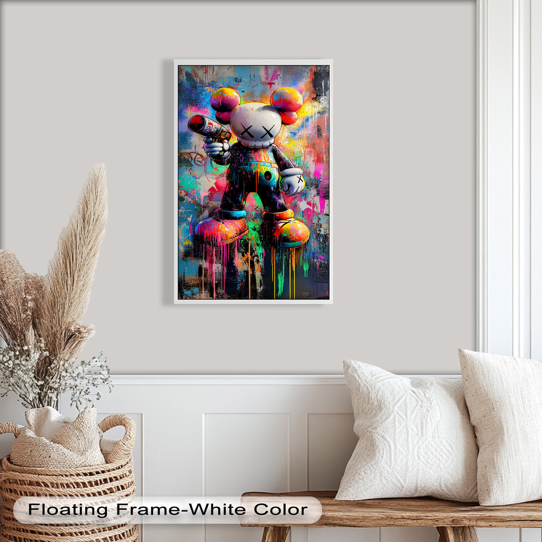 KAWS Street Blaster – Graffiti Pop Oil Painting