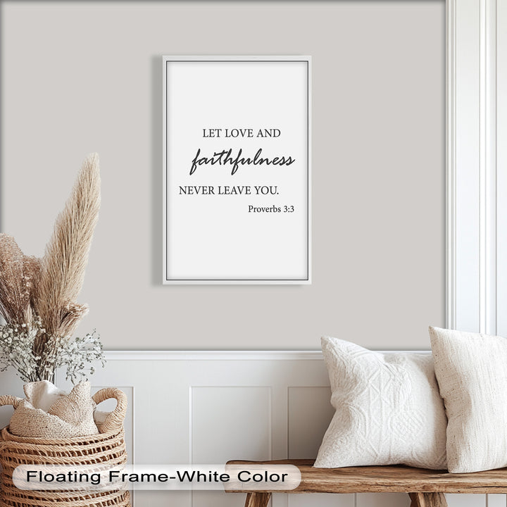 Let Love and Faithfulness – Bible Verse Oil Painting