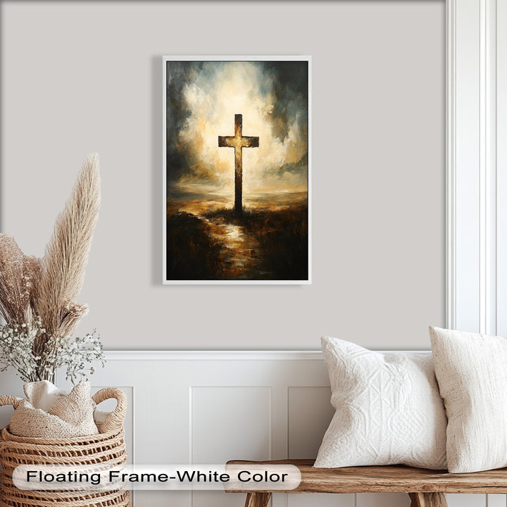 Licht der Erlösung – Christliches Kreuz Ölgemälde