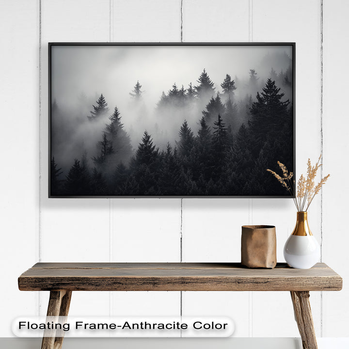 Flüstern im Nebel – Wald-Ölgemälde