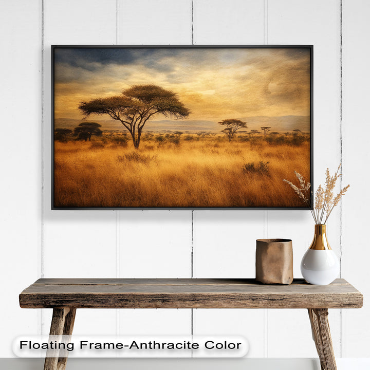 African Savanna Tree Wall Art – Landscape Oil Painting