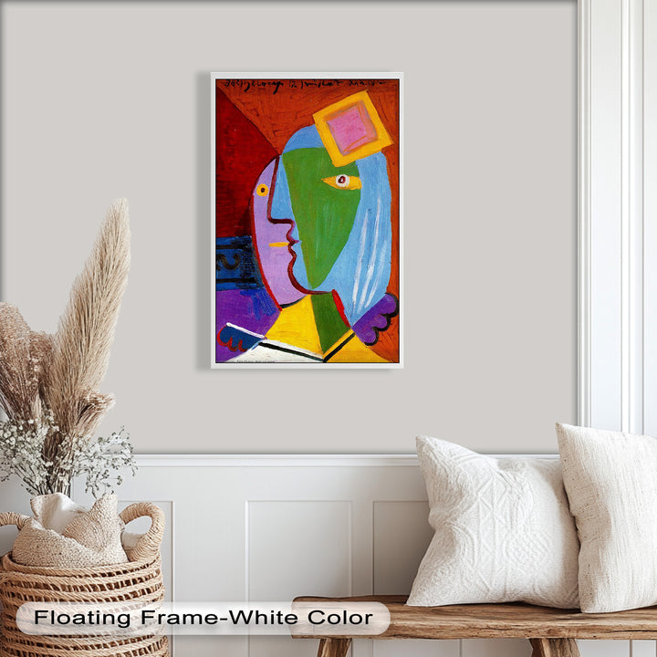 Vibrant Duality – Picasso-Inspired Abstract Oil Painting