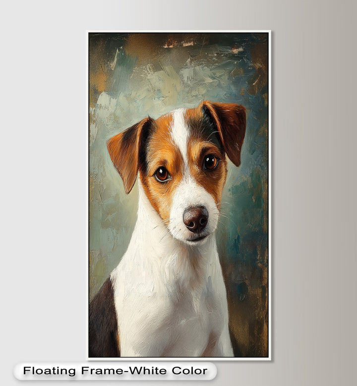 Jack Russell Portrait mit seelenvollem Blick - Tierölgemälde