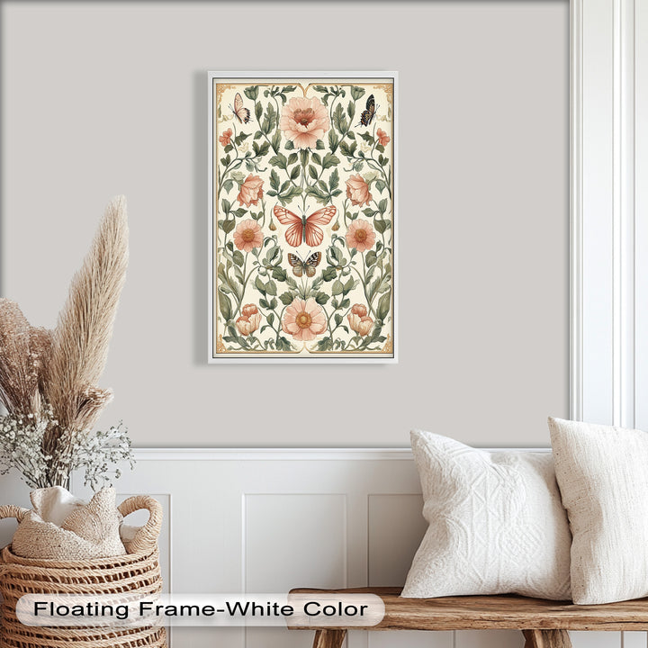 Whimsy in Bloom – Vintage Botanisches Ölgemälde