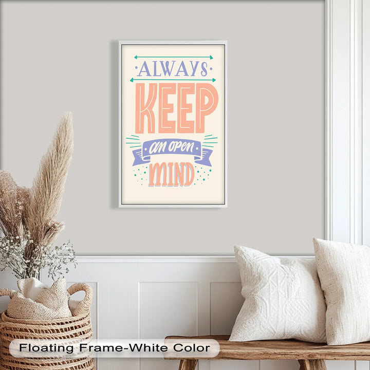 Always Keep an Open Mind – Pastel Typography Oil Painting - MyPhotoStation