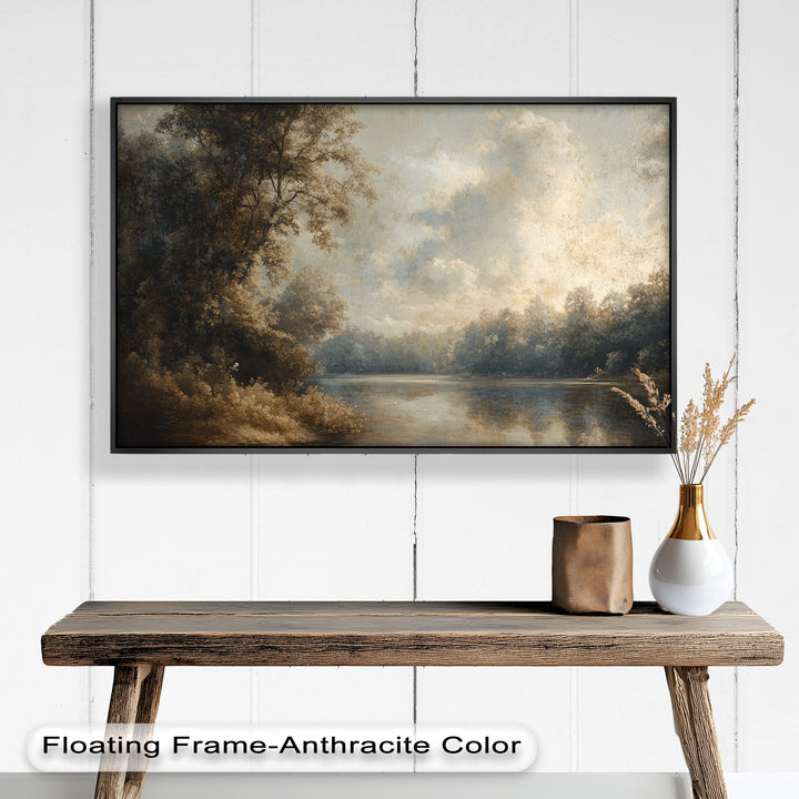 Forest Lake Wall Art – Nature Oil Painting