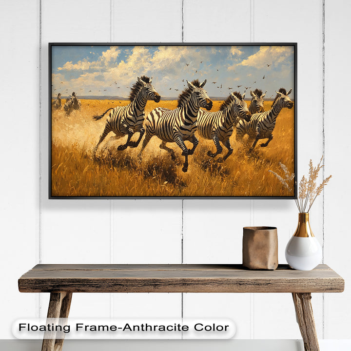 Running Wild – Zebra Oil Painting