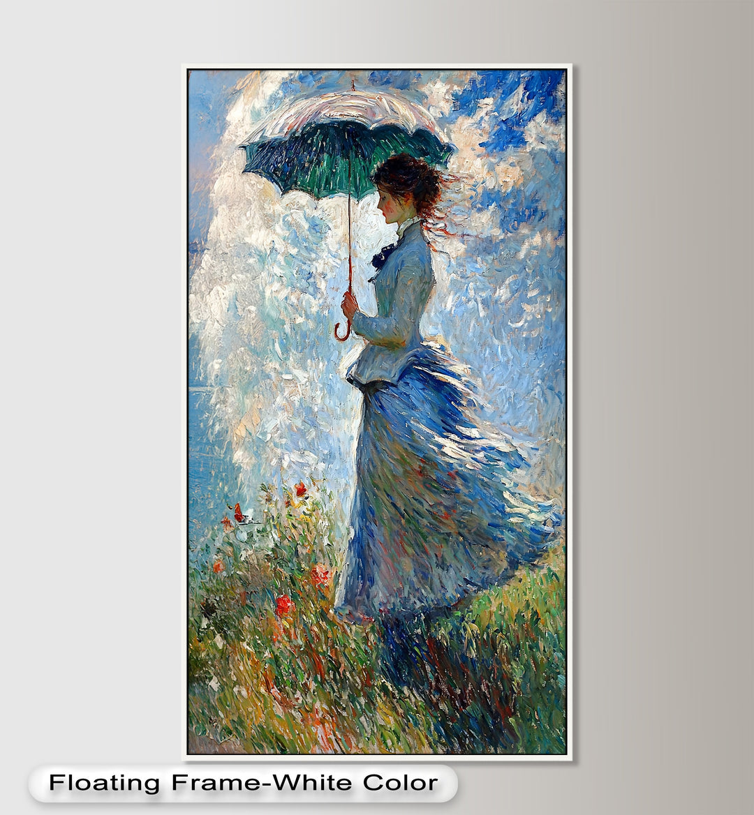 Lady in the Breeze – Impressionist Oil Painting