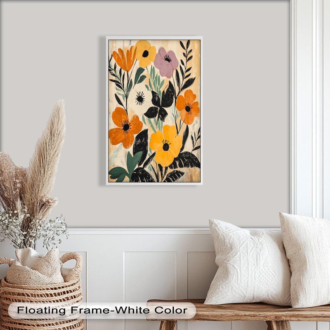 Harvest Blooms – Rustikales Boho-Ölgemälde