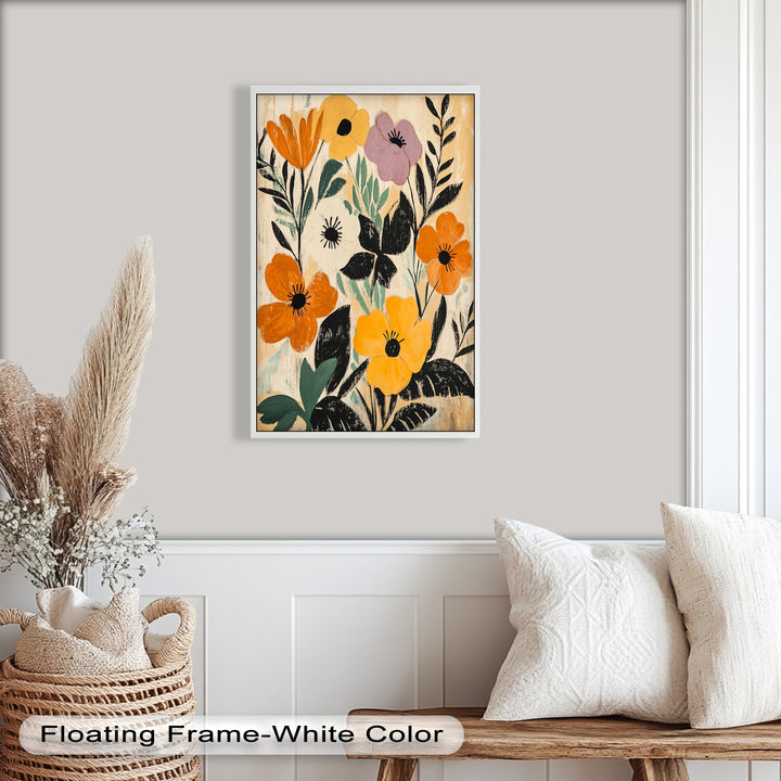 Harvest Blooms – Rustikales Boho-Ölgemälde