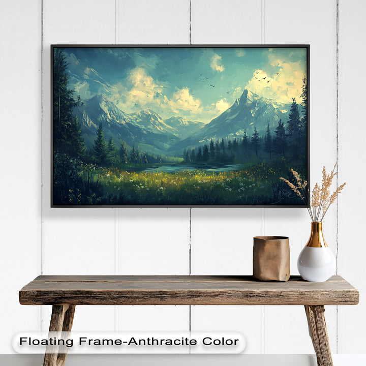 Mystic Mountain Solitude – Enchanting Landscape Oil Painting