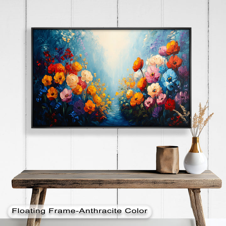 Multicolor Wild Bloom Explosion - Flower Oil Painting