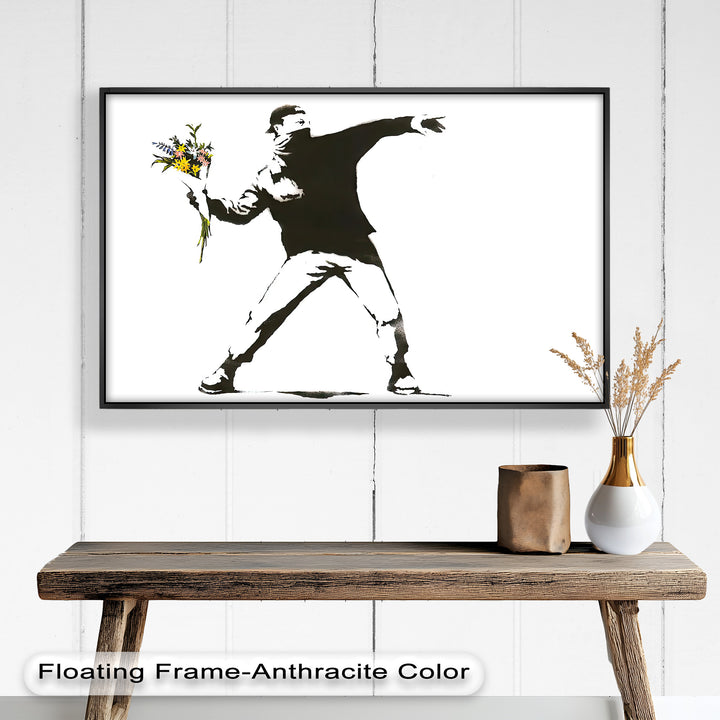Flower Thrower – Iconic Protest Banksy Oil Painting